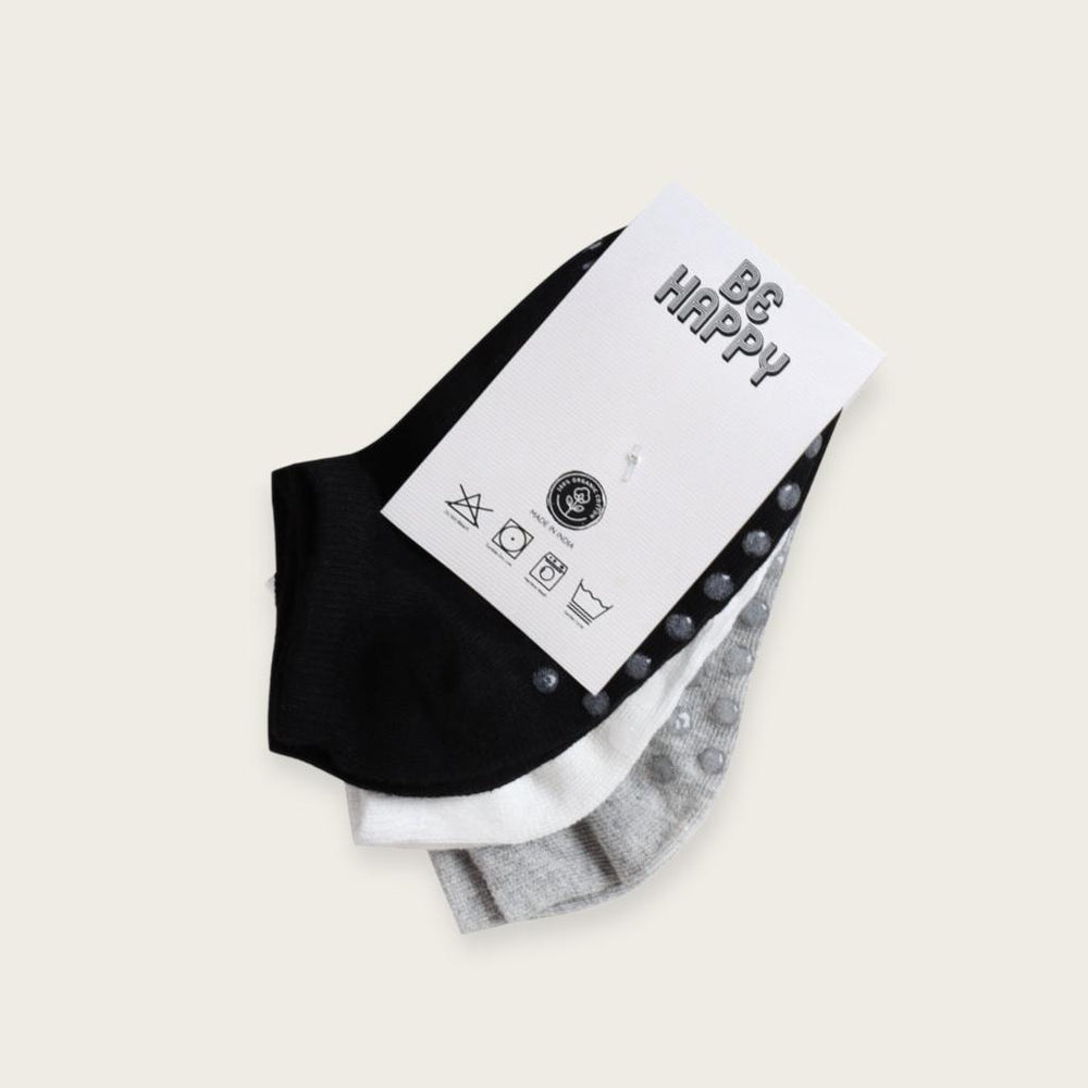 Organic Cotton Ankle Socks  - Set of 3