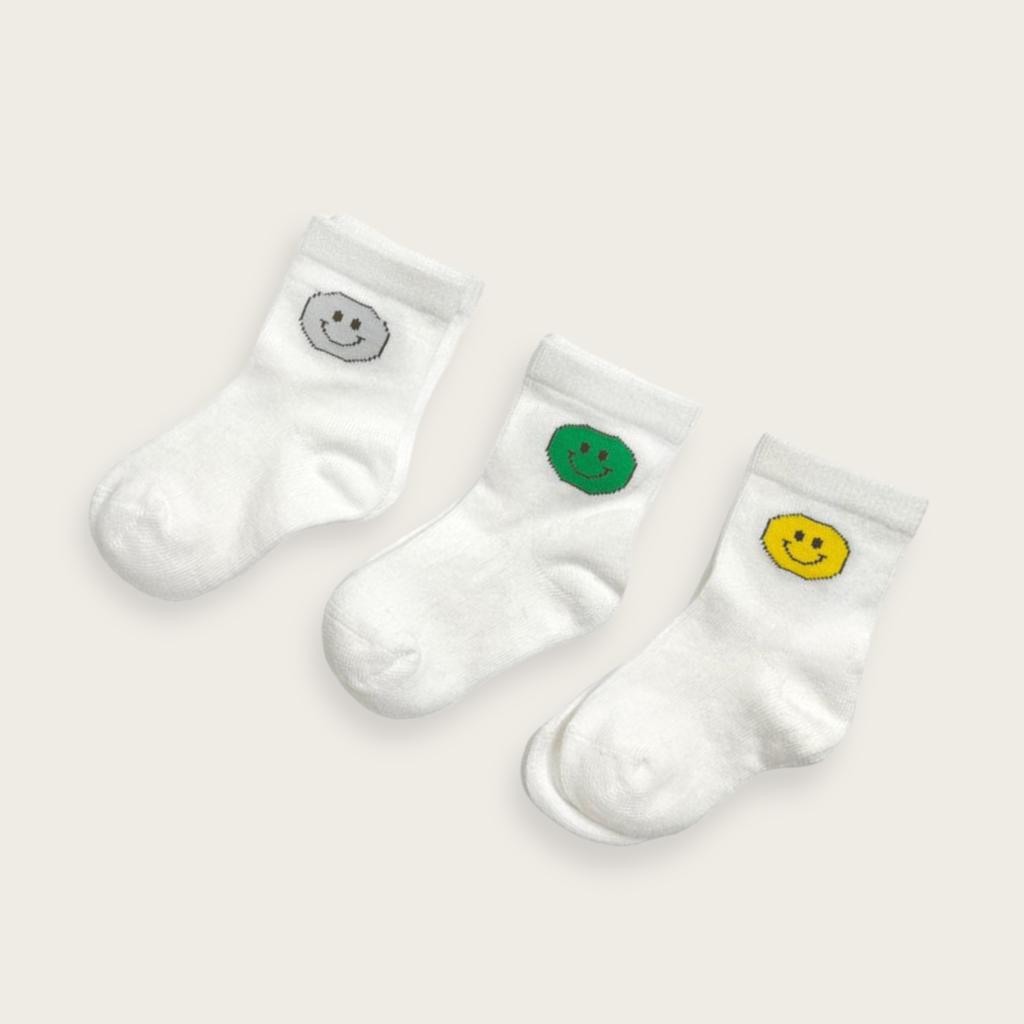 Organic Cotton Happy Socks  - Set of 3